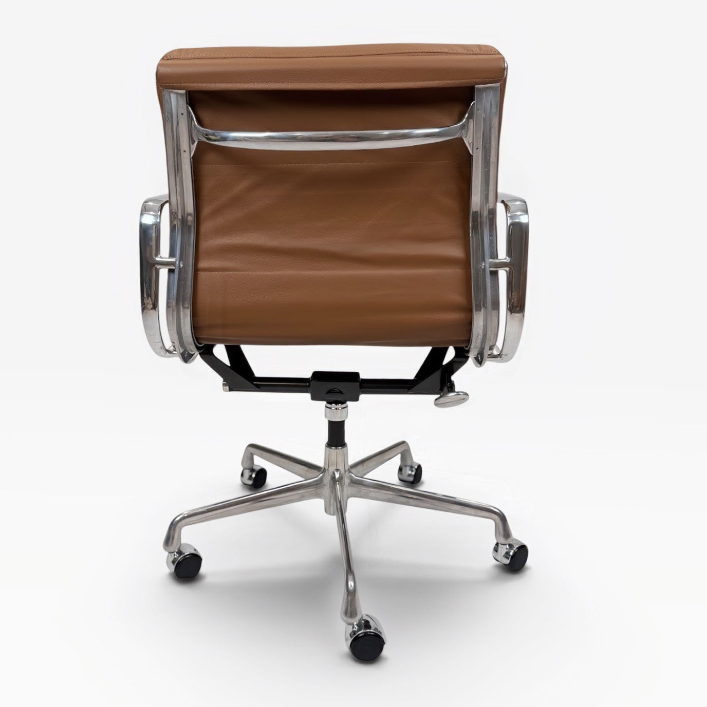 Eames for Herman Miller Aluminum Group Soft Pad Management Chair - Brown Leather