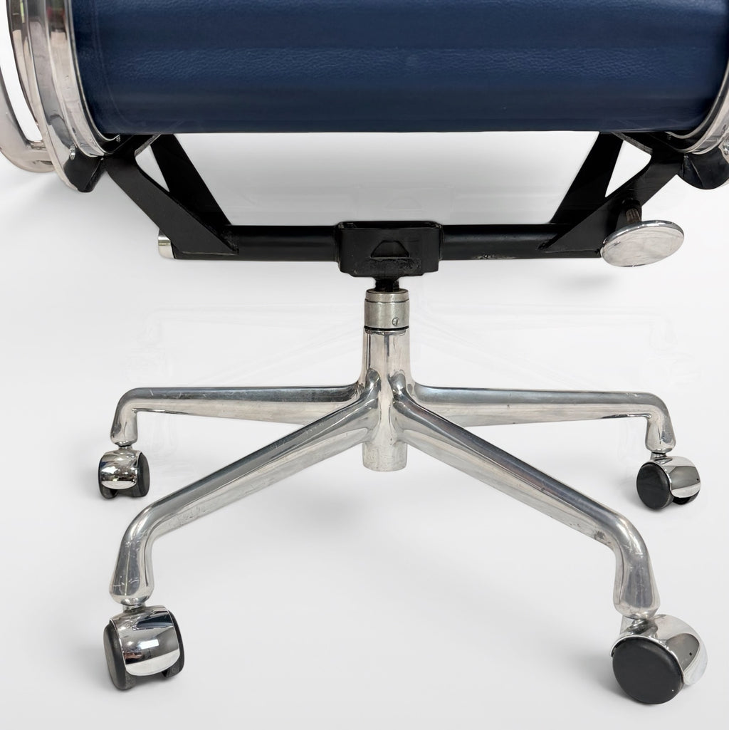 Eames Aluminum Group High-Back Executive Chair - Blue Leather