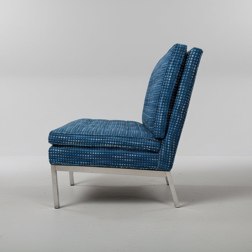 Pair Florence Knoll Slipper Lounge Chairs Knoll Associates 1970s