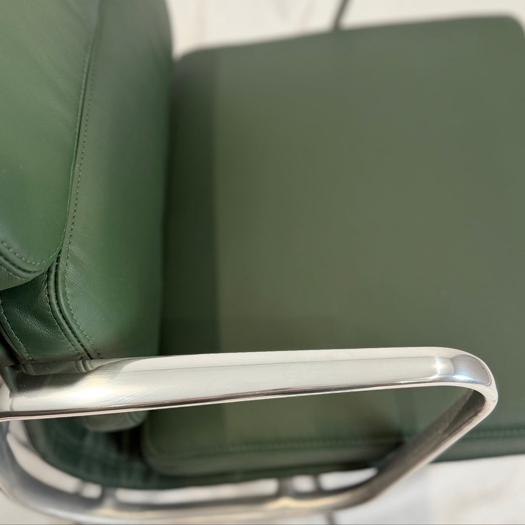 Pair of Eames Aluminum Group Soft Pad Management Chairs by Herman Miller