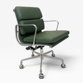 Herman Miller Eames Aluminum Group Soft Pad Management Chair - Green Leather