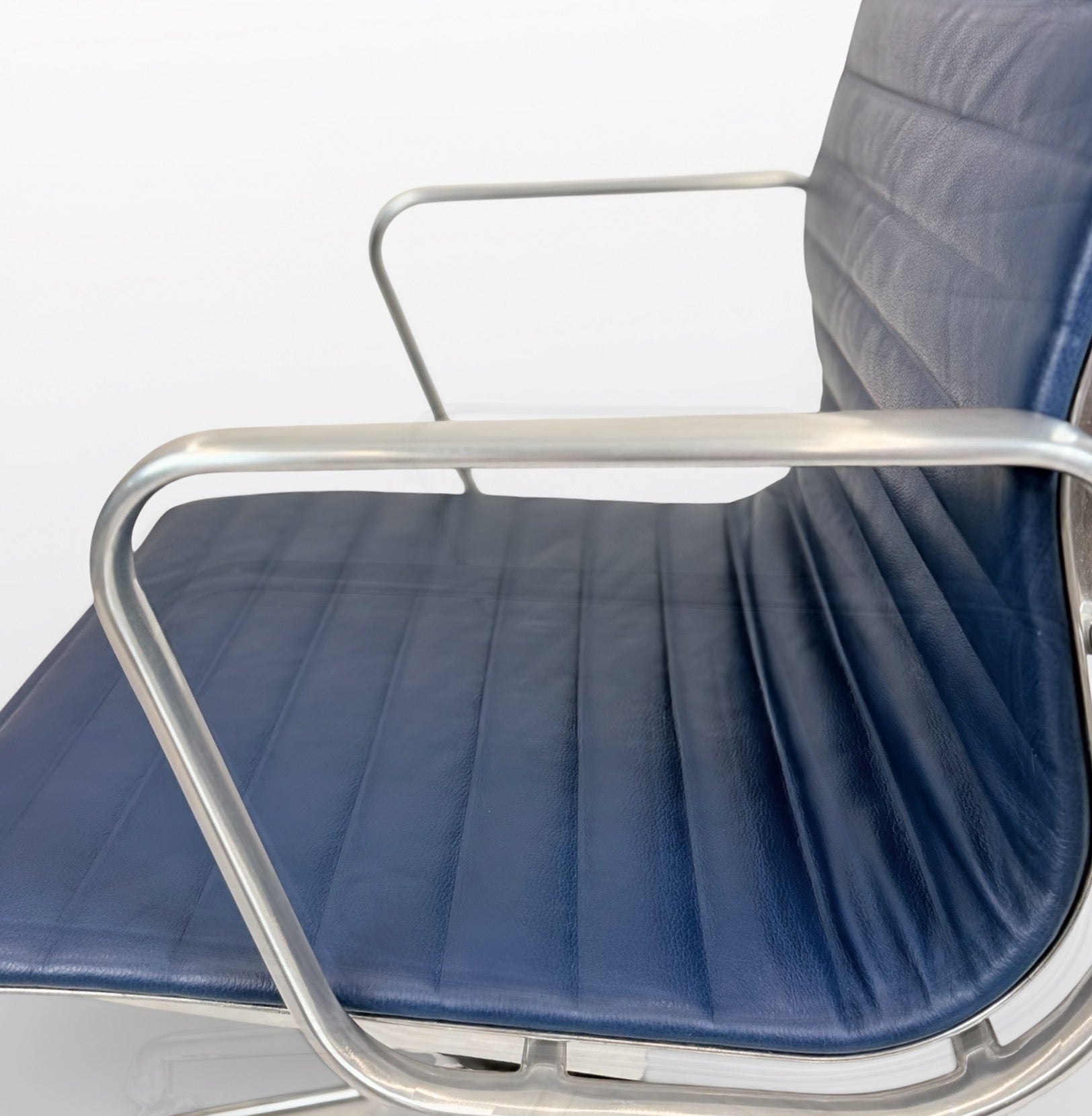 Eames Aluminum Group High-Back Executive Chair - Blue Leather