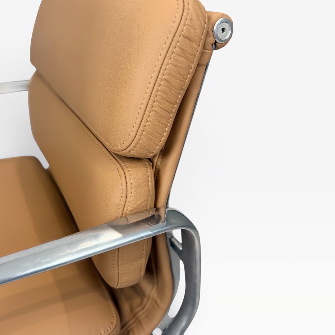 Eames for Herman Miller Soft Pad Management Chair - Camel Tan Leather