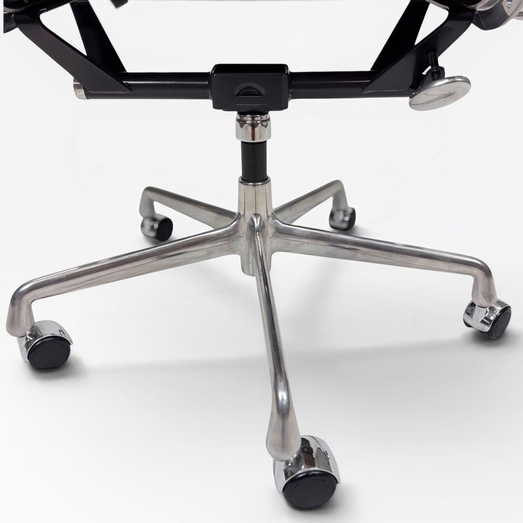 Eames for Herman Miller Aluminum Group Soft Pad Management Chair - Brown Leather