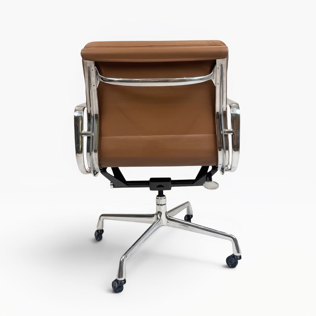 Eames Aluminum Group Soft Pad Management Chair by Herman Miller – Brown Leather