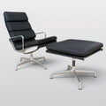Eames Soft Pad Lounge Chair and Ottoman – Black Leather