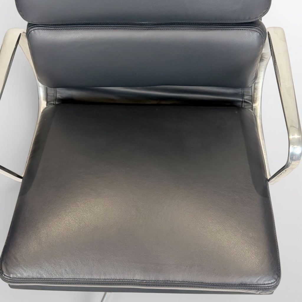 Eames for Herman Miller Soft Pad Management Chair – Charcoal Gray Leather