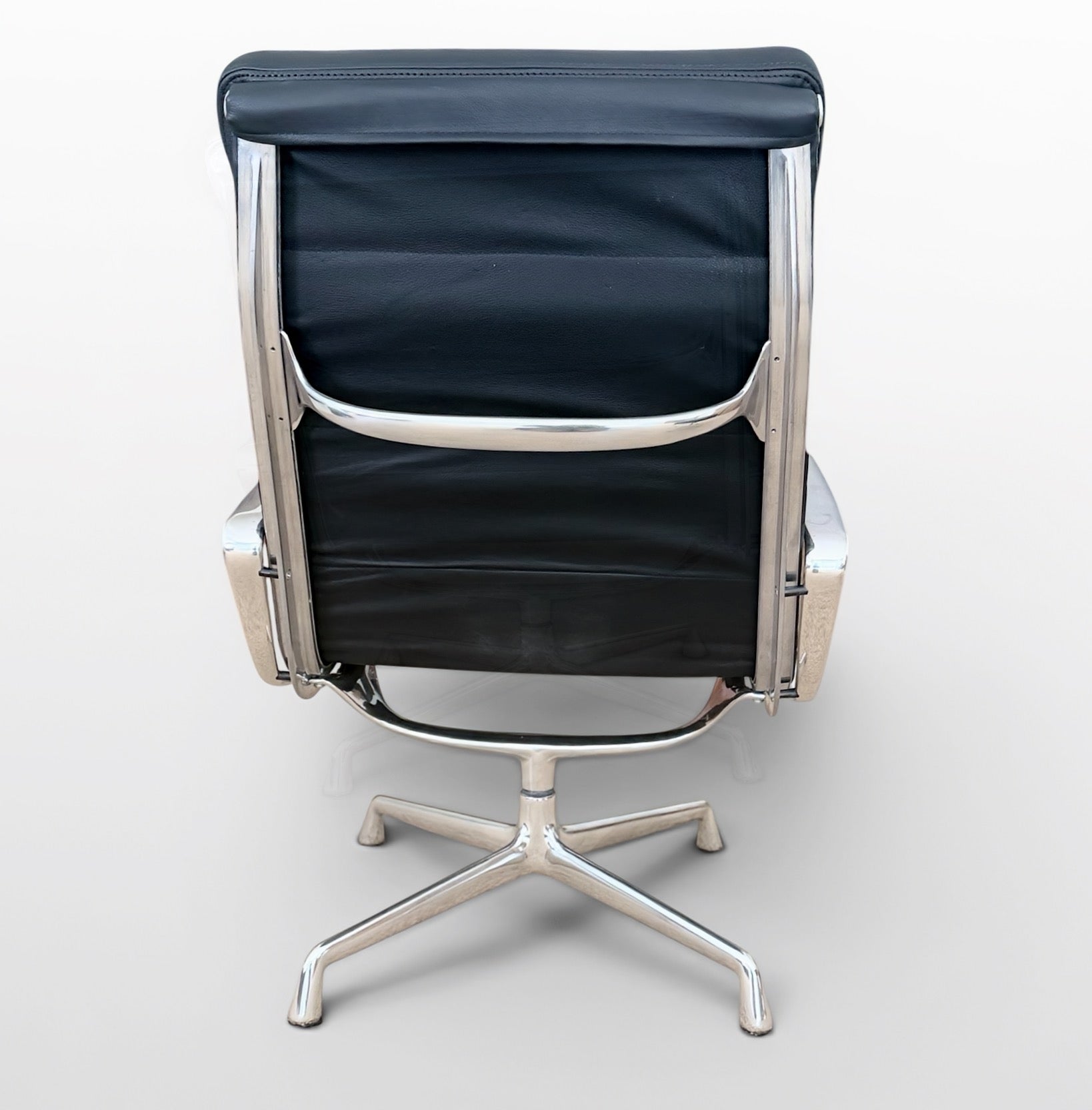 Eames Soft Pad Lounge Chair and Ottoman – Black Leather