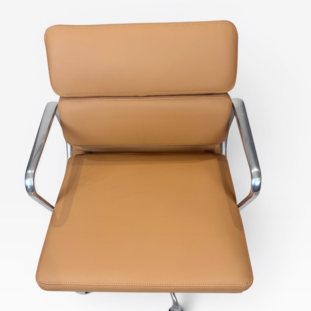 Eames for Herman Miller Soft Pad Management Chair - Camel Tan Leather
