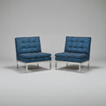 Pair Florence Knoll Slipper Lounge Chairs Knoll Associates 1970s