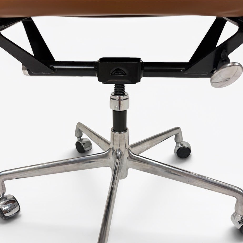 Eames for Herman Miller Soft Pad Management Chair - Cognac Brown Leather