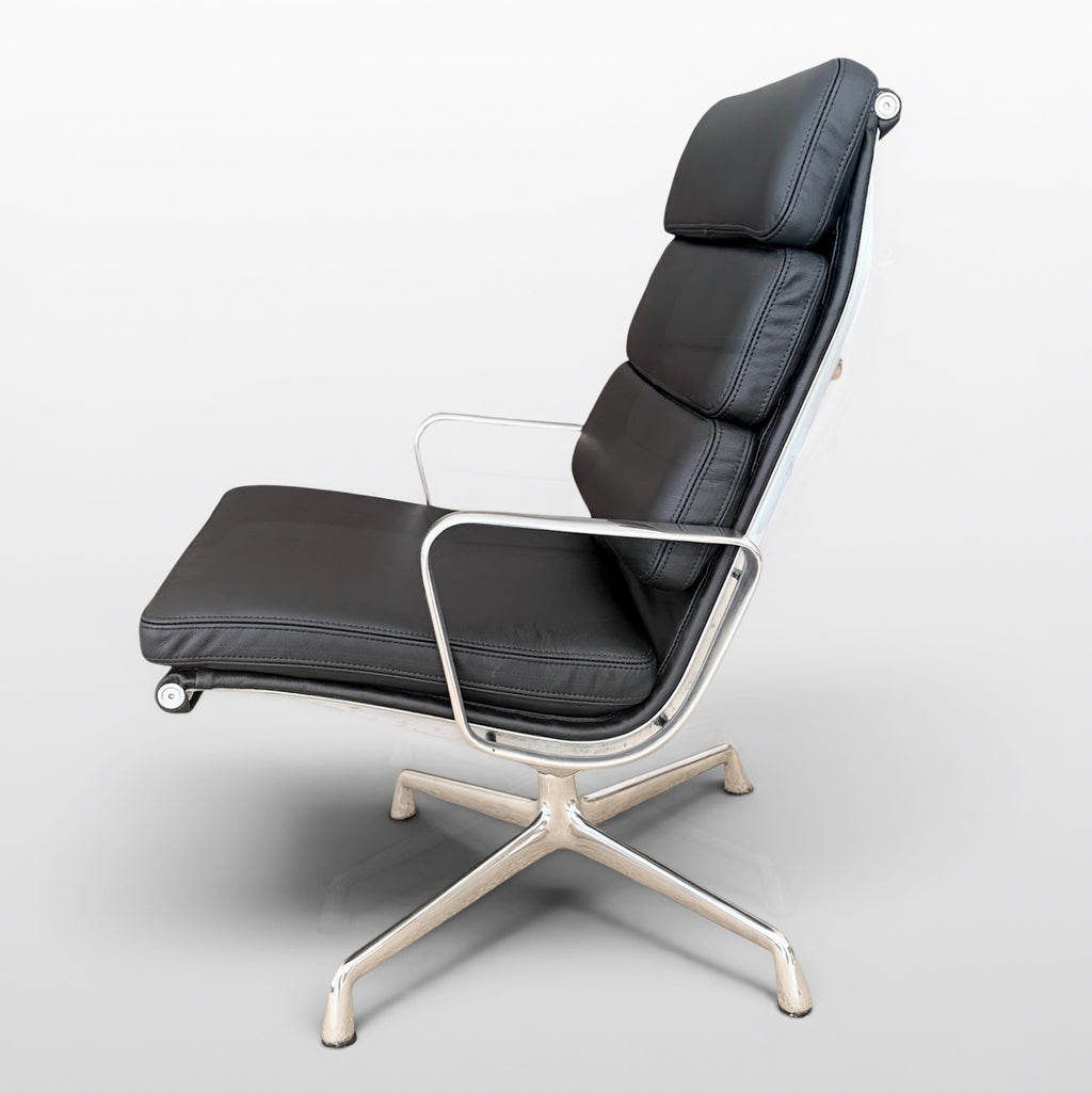 Eames Soft Pad Lounge Chair and Ottoman – Black Leather
