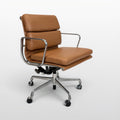 Herman Miller Eames Aluminum Group Soft Pad Management Chair - Brown Leather