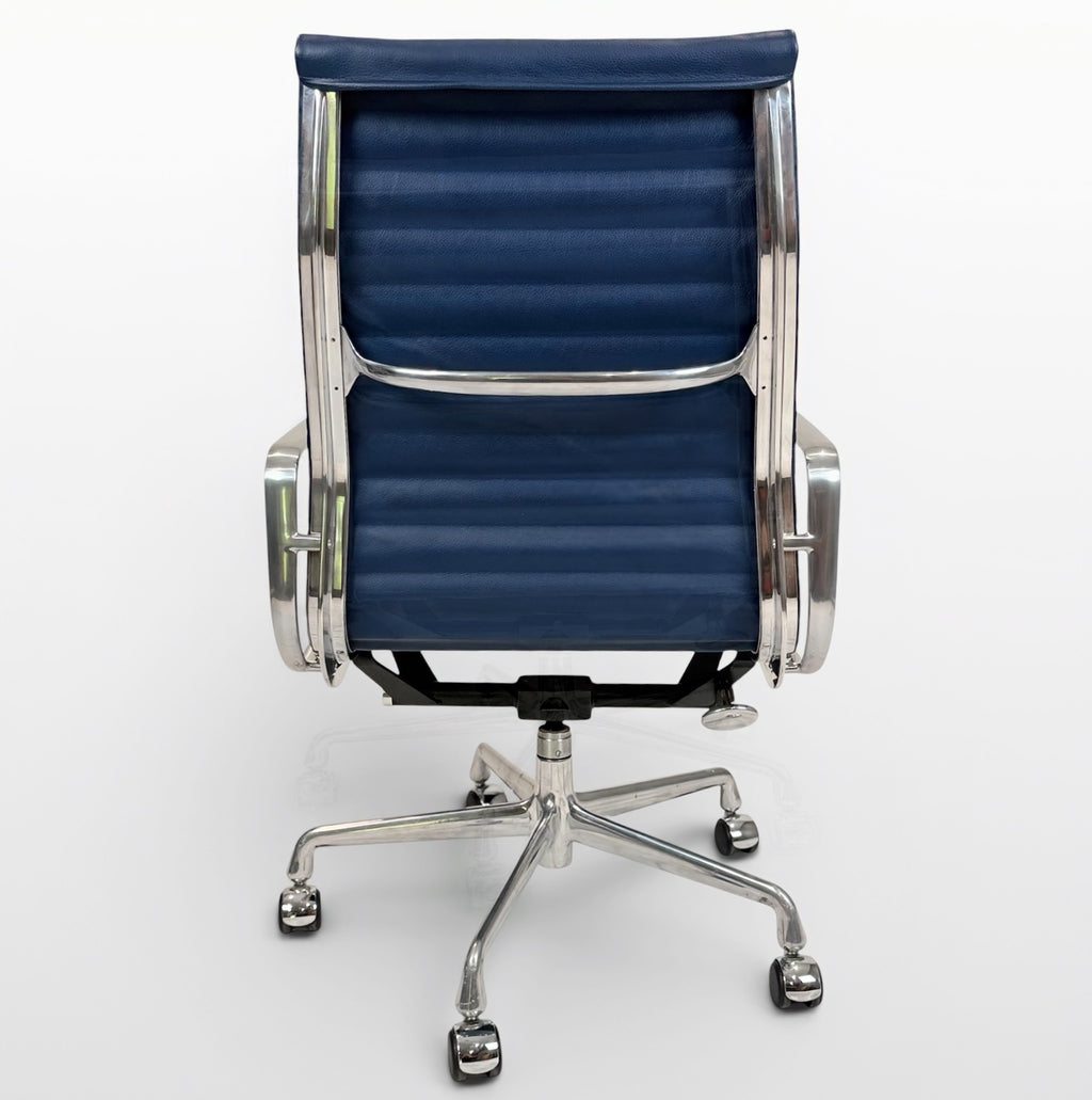 Eames Aluminum Group High-Back Executive Chair - Blue Leather