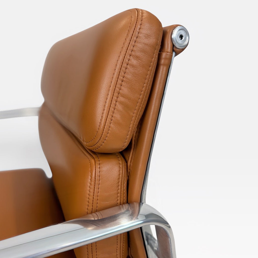 Eames for Herman Miller Soft Pad Management Chair - Cognac Brown Leather
