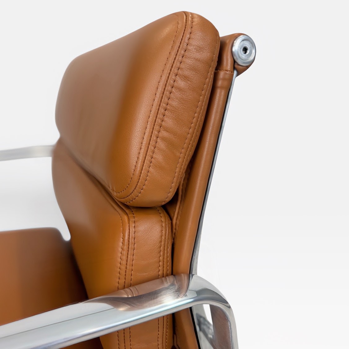 Eames for Herman Miller Soft Pad Management Chair - Cognac Brown Leather