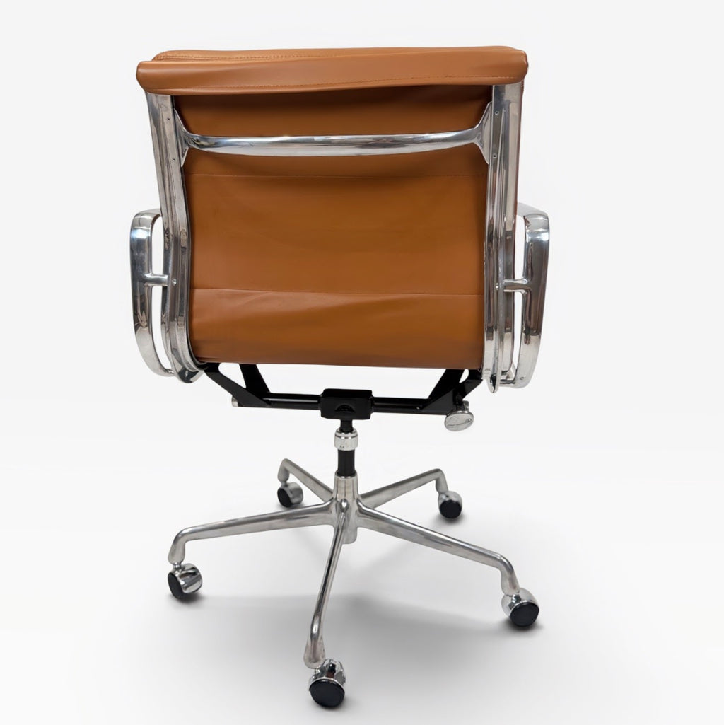 Eames for Herman Miller Soft Pad Management Chair - Cognac Brown Leather