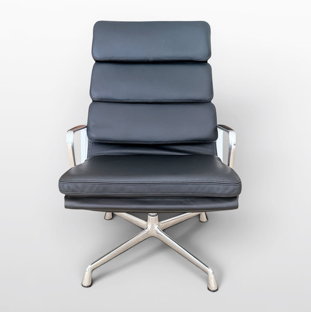Eames Soft Pad Lounge Chair and Ottoman – Black Leather