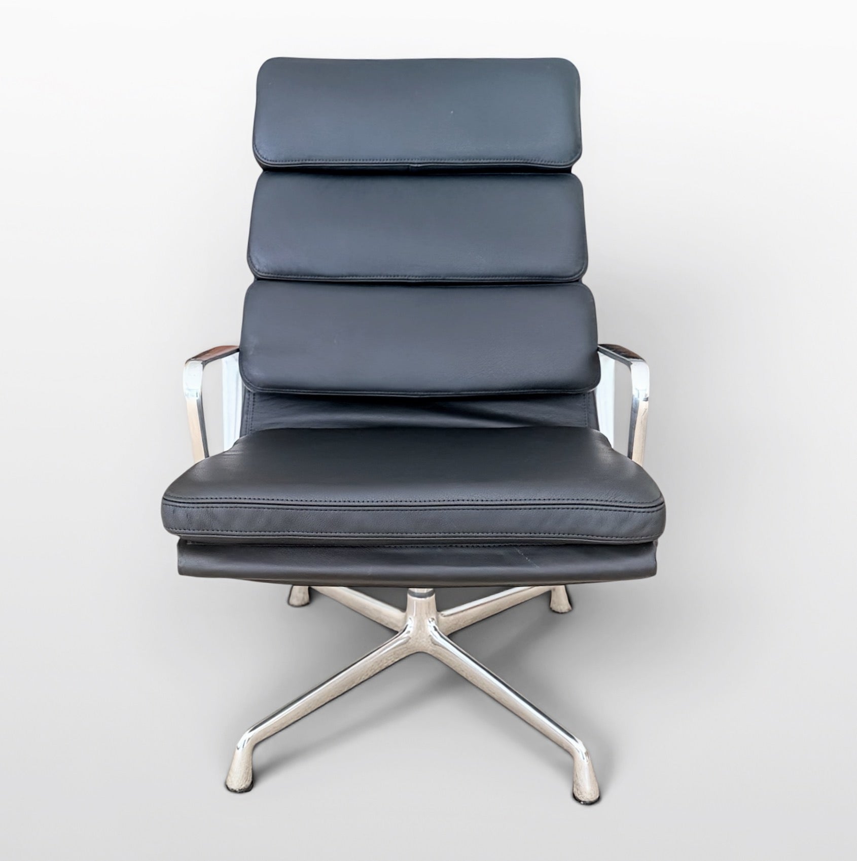 Eames Soft Pad Lounge Chair and Ottoman – Black Leather