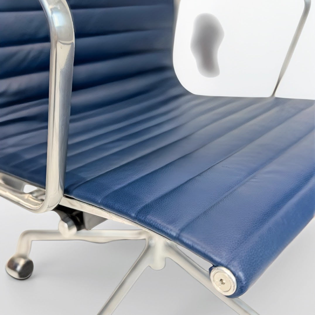 Eames Aluminum Group High-Back Executive Chair - Blue Leather
