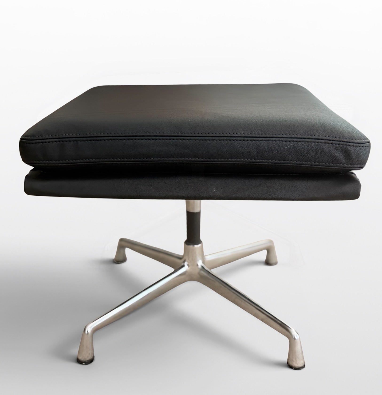 Eames Soft Pad Lounge Chair and Ottoman – Black Leather