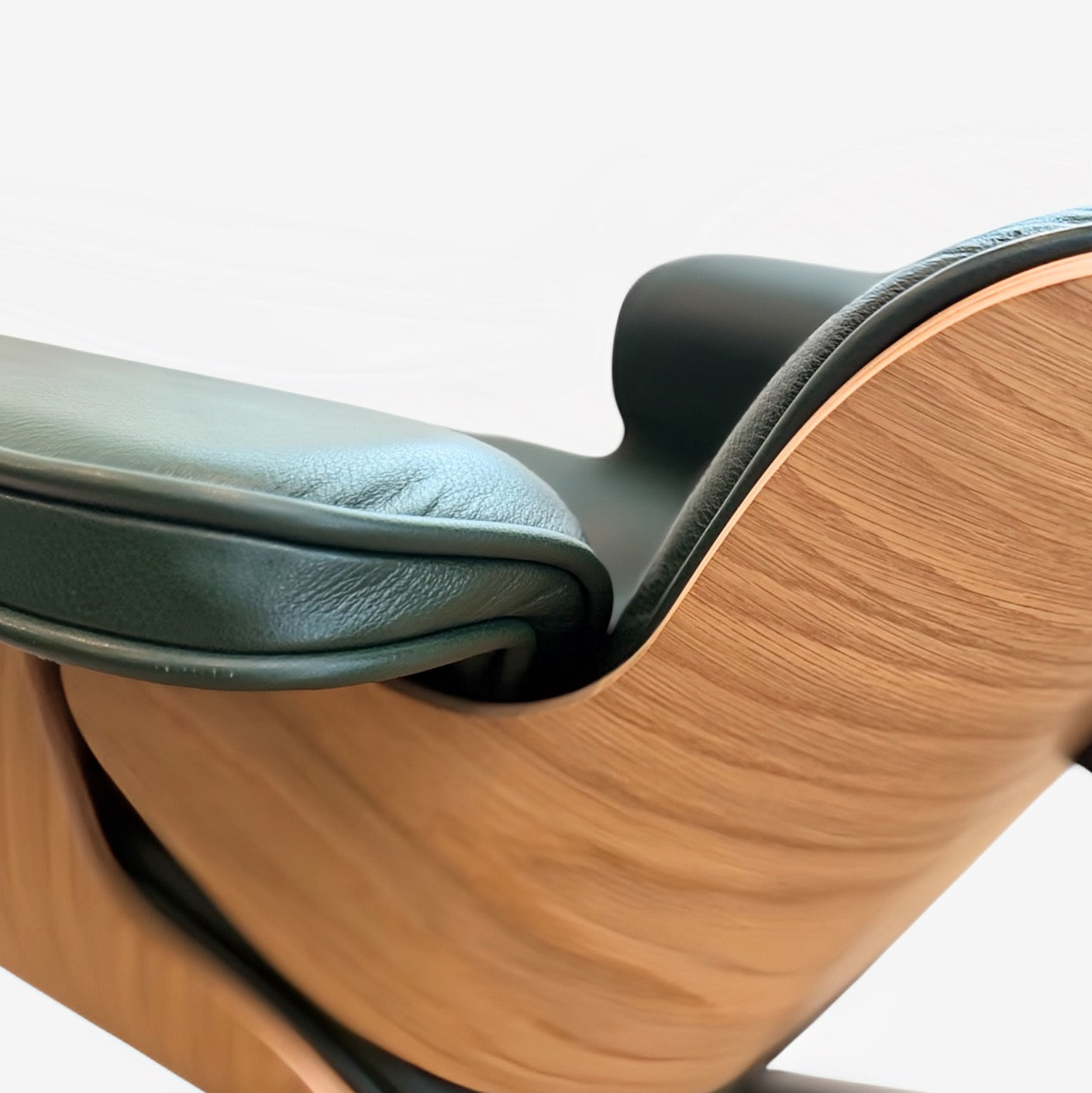 Eames Lounge Chair & Ottoman by Herman Miller – Green Leather