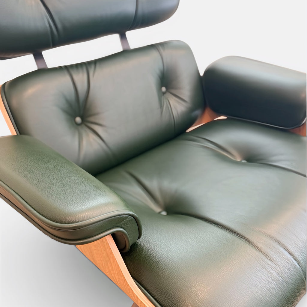 Eames Lounge Chair & Ottoman by Herman Miller – Green Leather