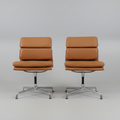 Pair Of Eames Aluminum Group Side Chairs