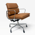 Herman Miller Eames Aluminum Group Soft Pad Management Chair - Caramel  Brown Leather