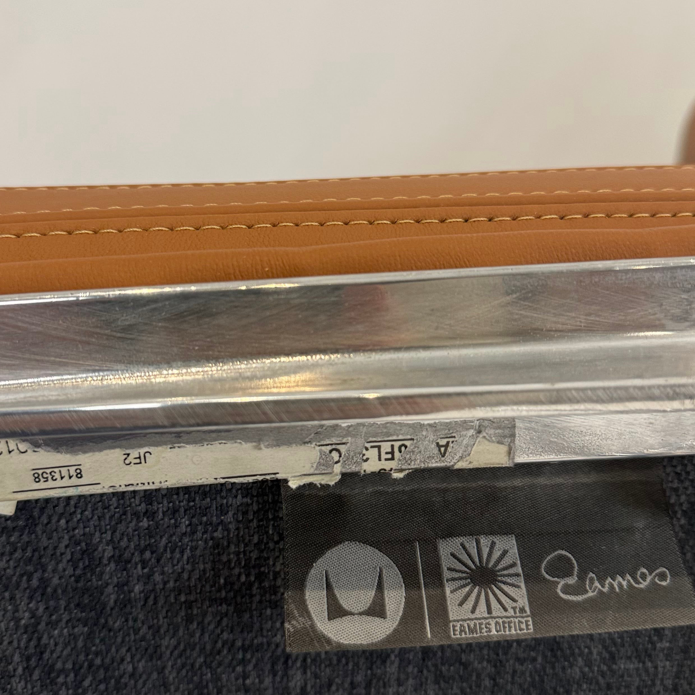 Pair Of Eames Aluminum Group Side Chairs