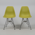 Pair of Eames Molded Plastic Side Chairs (DSR)