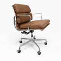 Eames for Herman Miller Aluminum Group Soft Pad Management Chair - Brown Leather