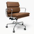 Eames for Herman Miller Aluminum Group Soft Pad Management Chair - Brown Leather