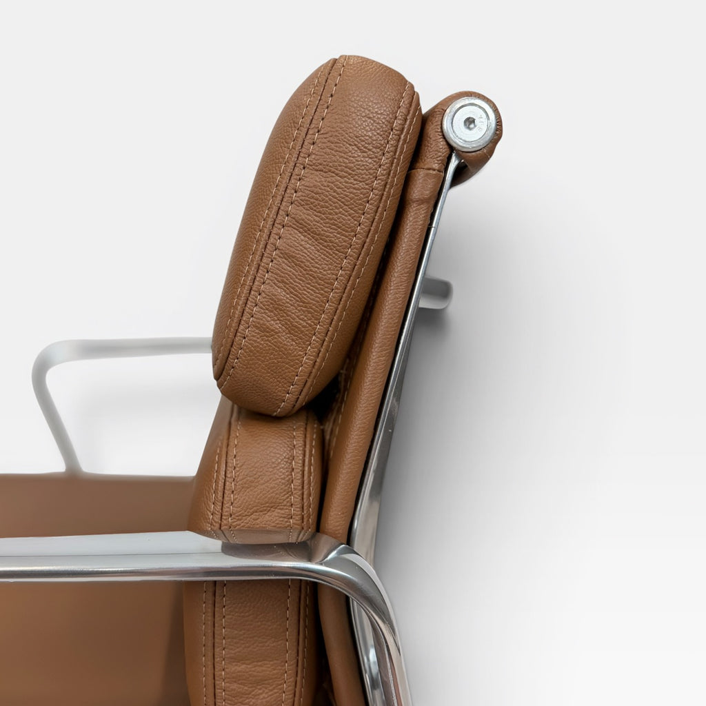 Eames for Herman Miller Aluminum Group Soft Pad Management Chair - Brown Leather