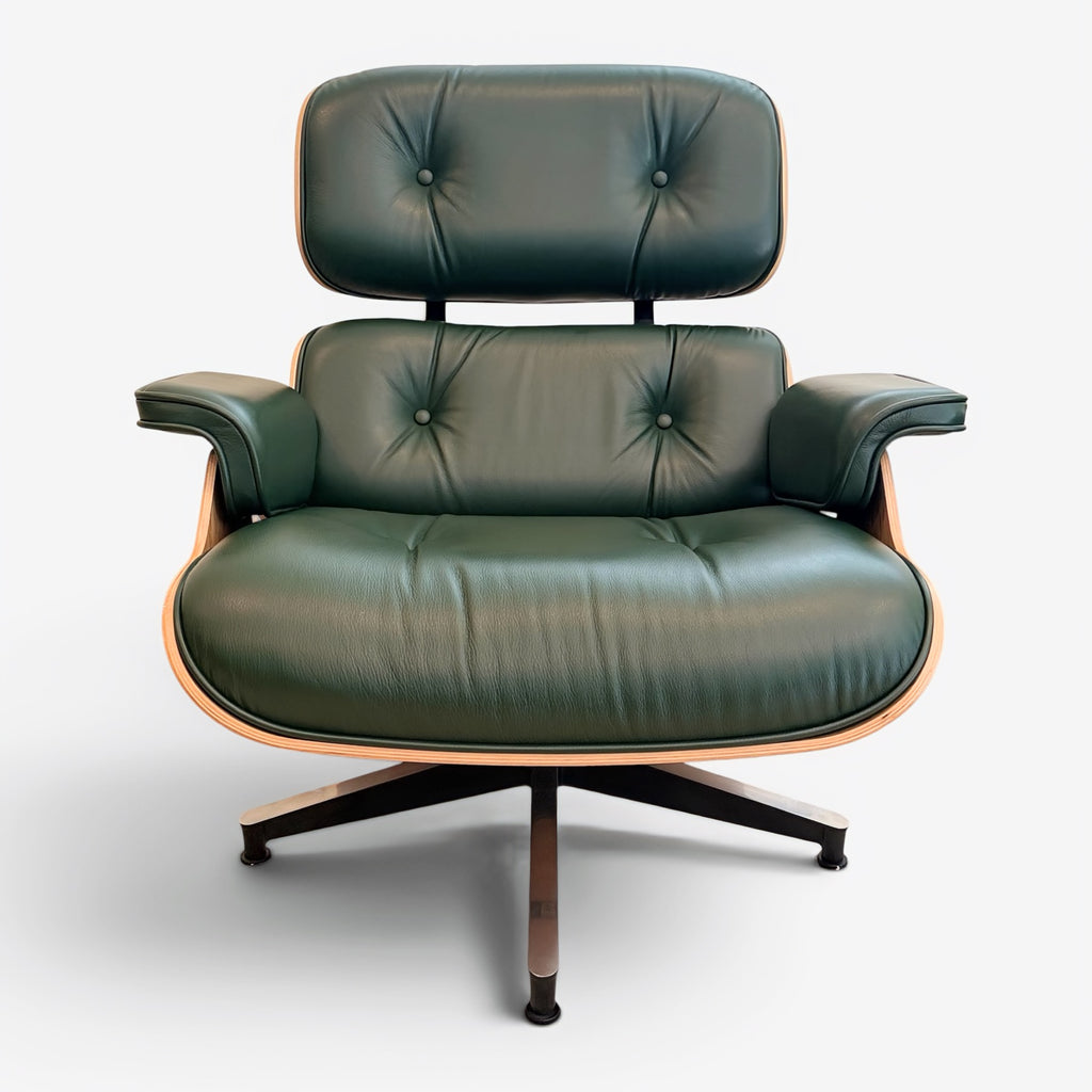 Eames Lounge Chair & Ottoman by Herman Miller – Green Leather