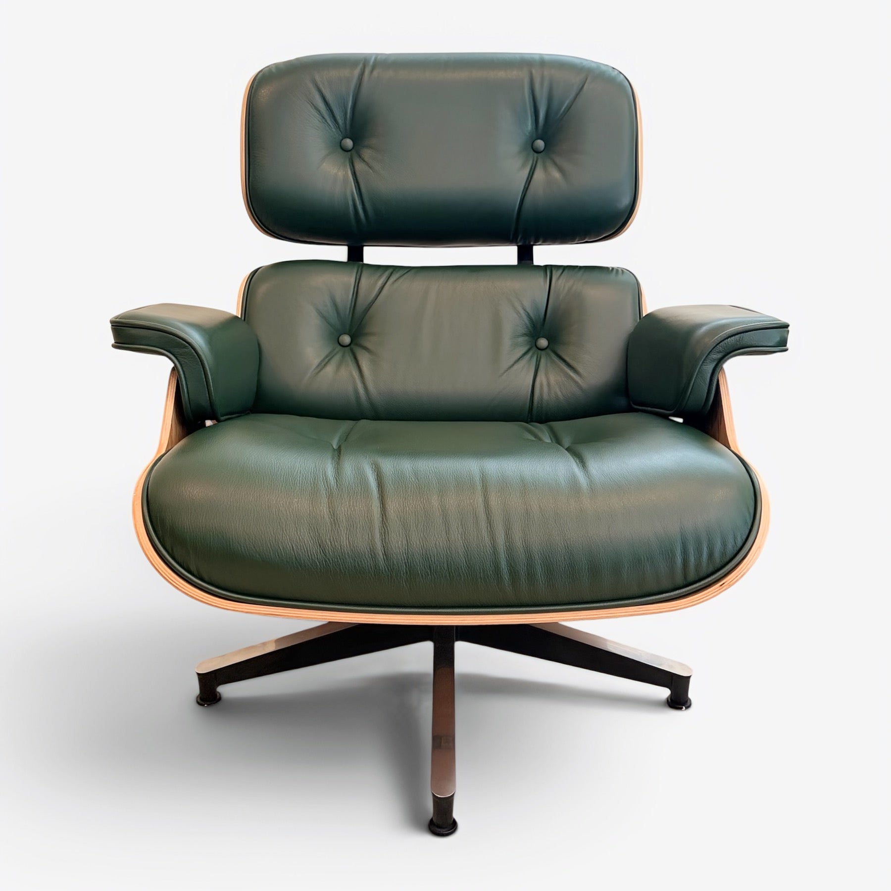 Eames Lounge Chair & Ottoman by Herman Miller – Green Leather
