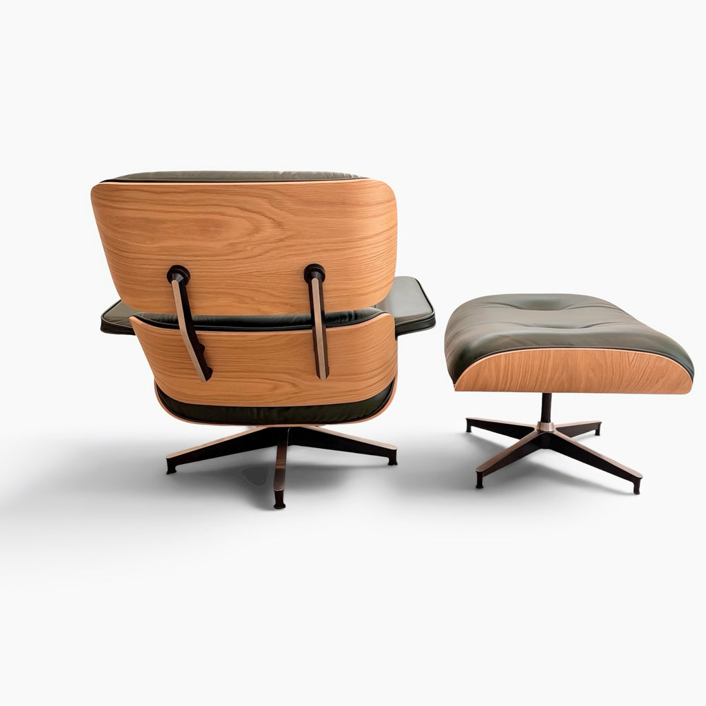 Eames Lounge Chair & Ottoman by Herman Miller – Green Leather