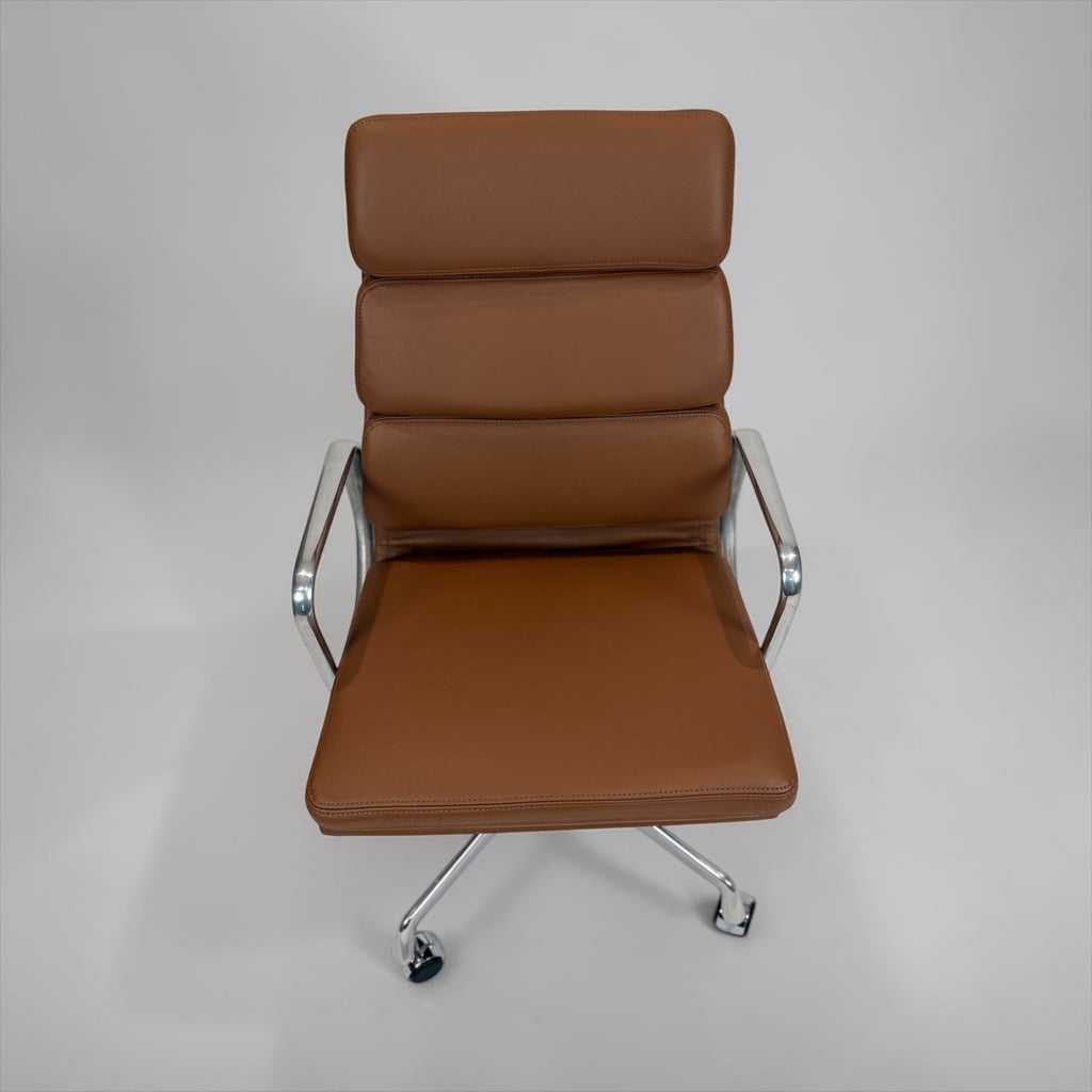 Eames Aluminum Group Soft Pad Executive Chair Cognac Leather