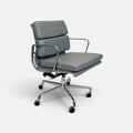 Herman Miller Eames Soft Pad Management Chair – Light Gray Leather