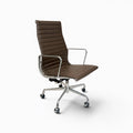 Herman Miller Eames Aluminum Group High-Back Executive Office Chair -Brown Leather
