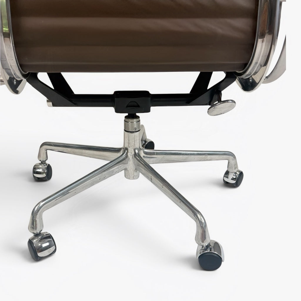 Herman Miller Eames Aluminum Group High-Back Executive Office Chair -Brown Leather