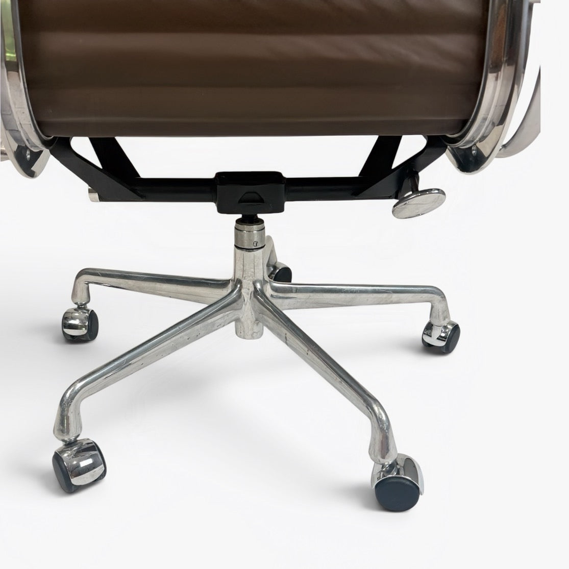 Herman Miller Eames Aluminum Group High-Back Executive Office Chair -Brown Leather