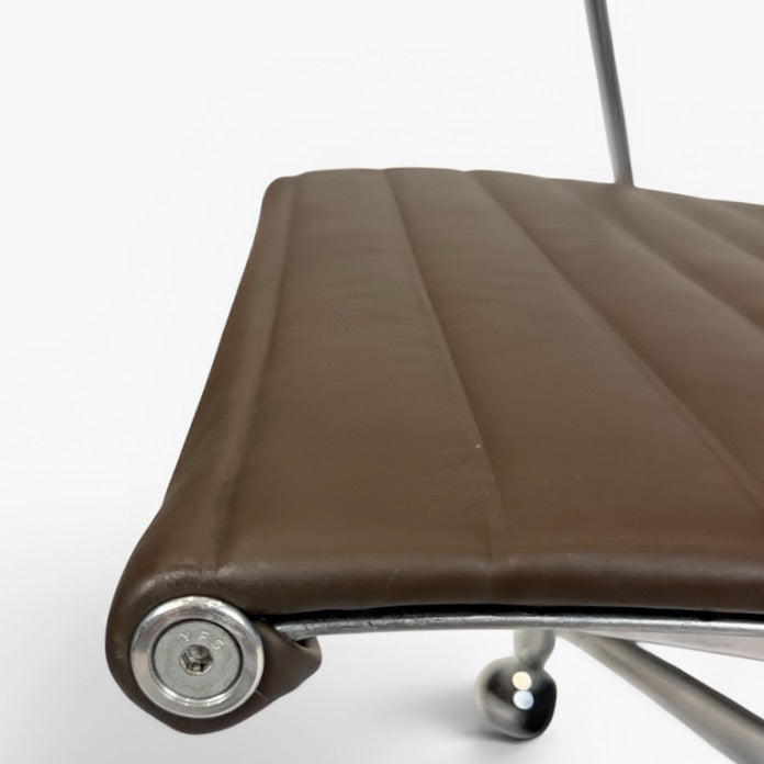 Herman Miller Eames Aluminum Group High-Back Executive Office Chair -Brown Leather