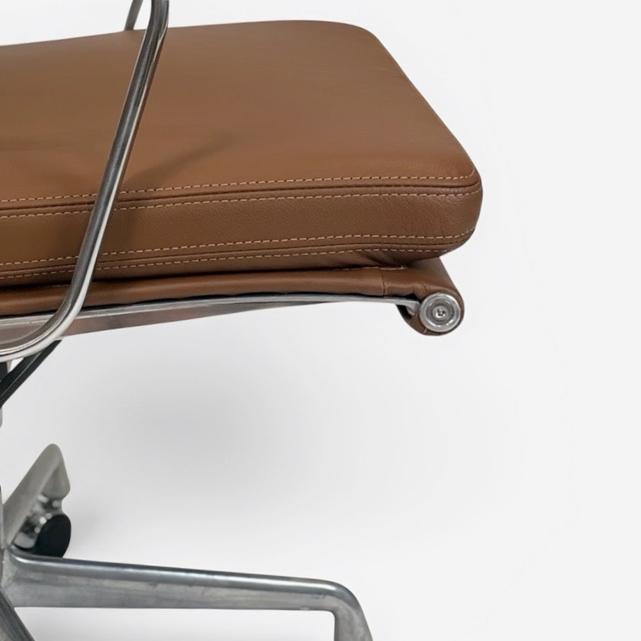 Eames for Herman Miller Aluminum Group Soft Pad Management Chair - Brown Leather